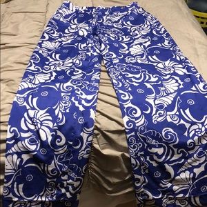 Blue flowy pants